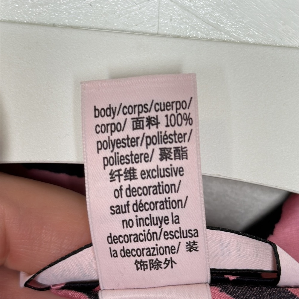 Victoria’s Secret Satin Pink Zebra Print Sleep Romper - Picture 12 of 12